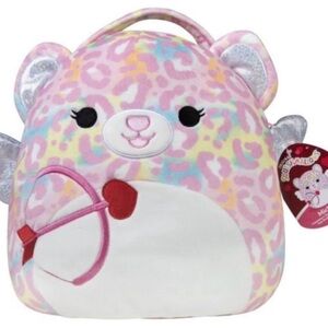 Squishmallow Michaela Cheetah Cupid Valentines Candy Treats Plush Bucket
Pail